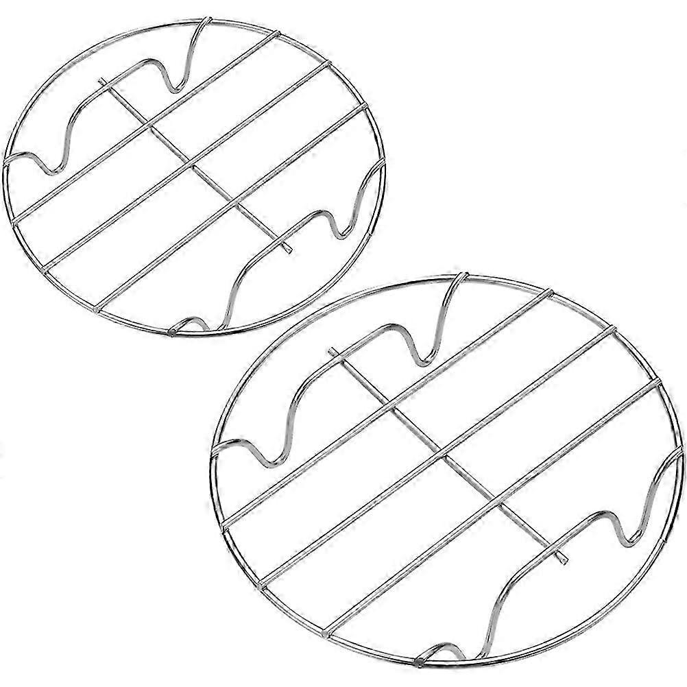2pcs Small Roasting Racks Round Baking Racks Multifunctional Steamer Racks