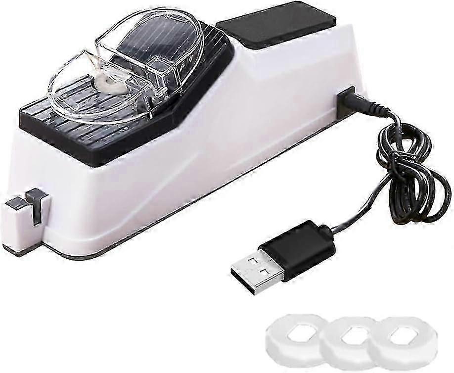 Quick Sharpening USB Electric Knife Sharpener 3pcs Replaceable Grinding Wheels with Polishing Function