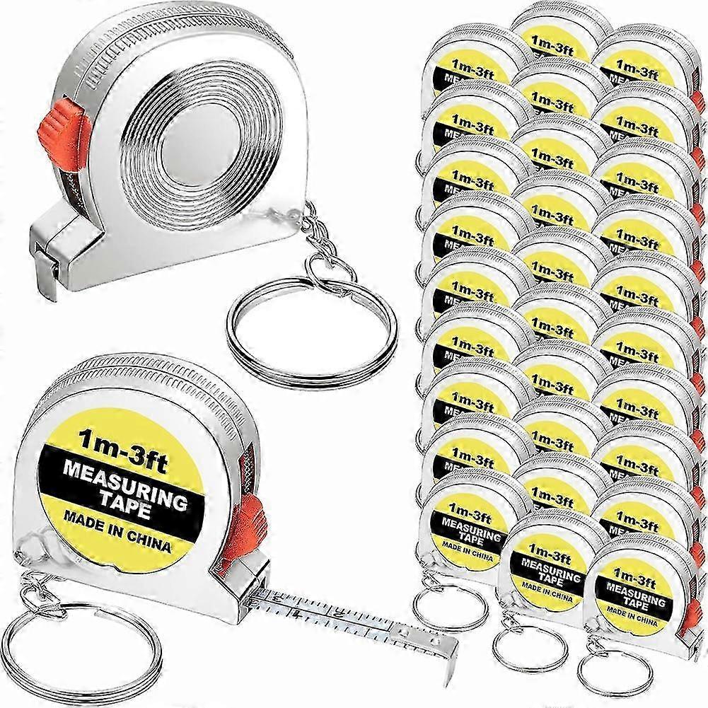 Tape Measure Keychains Functional Retractable Measuring Tape Keychains with Slide Lock compatible with Construct