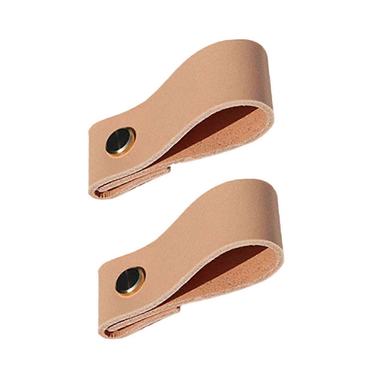 4pcs Leather Cabinet Knobs Matte Finish Single Hole Drawer Pulls Easy Install for Modern Cabinets