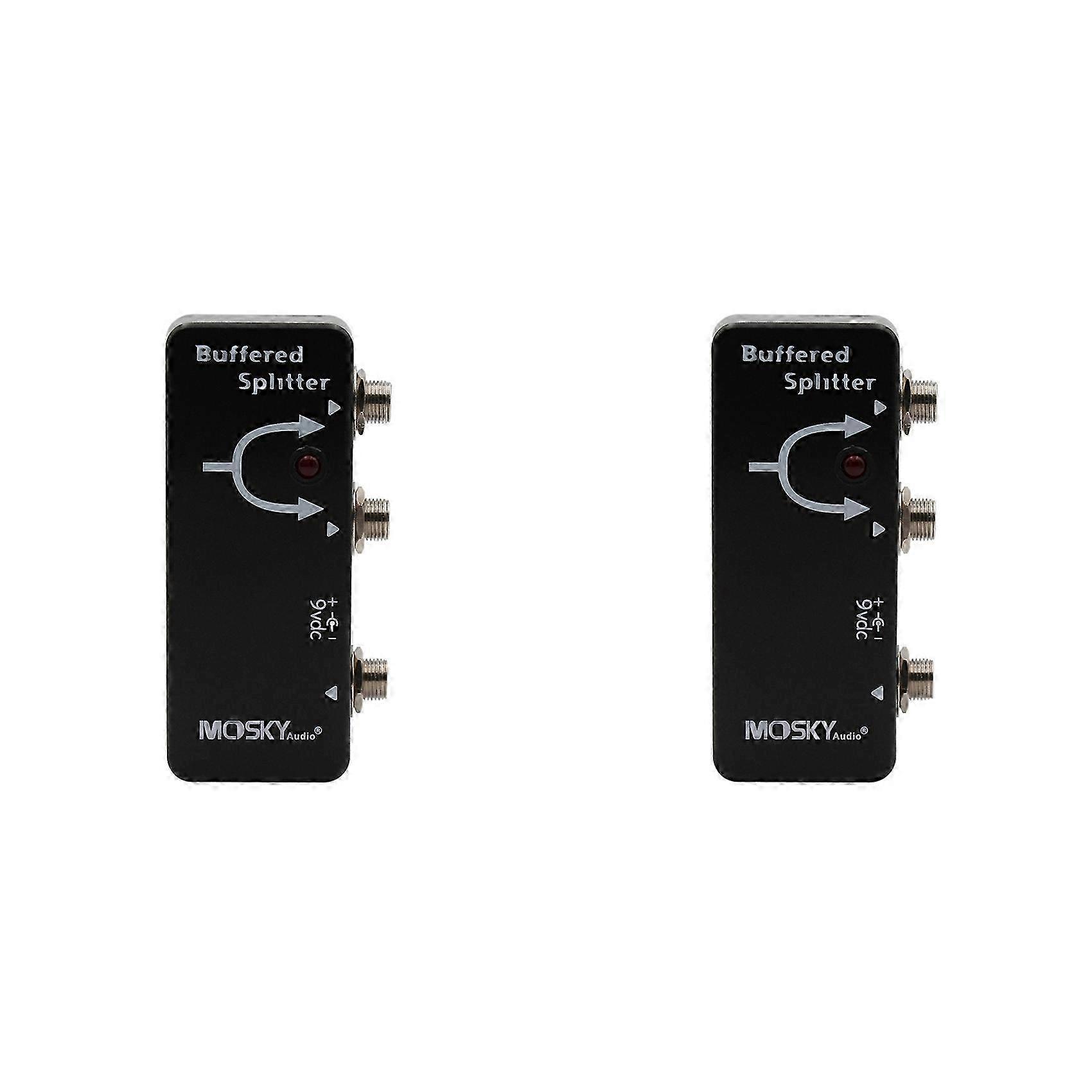 2X MOSKYAUDIO One Input and Two Outputs Buffer Multi-Function Splitter Electric Guitar, Electric Bass Effect