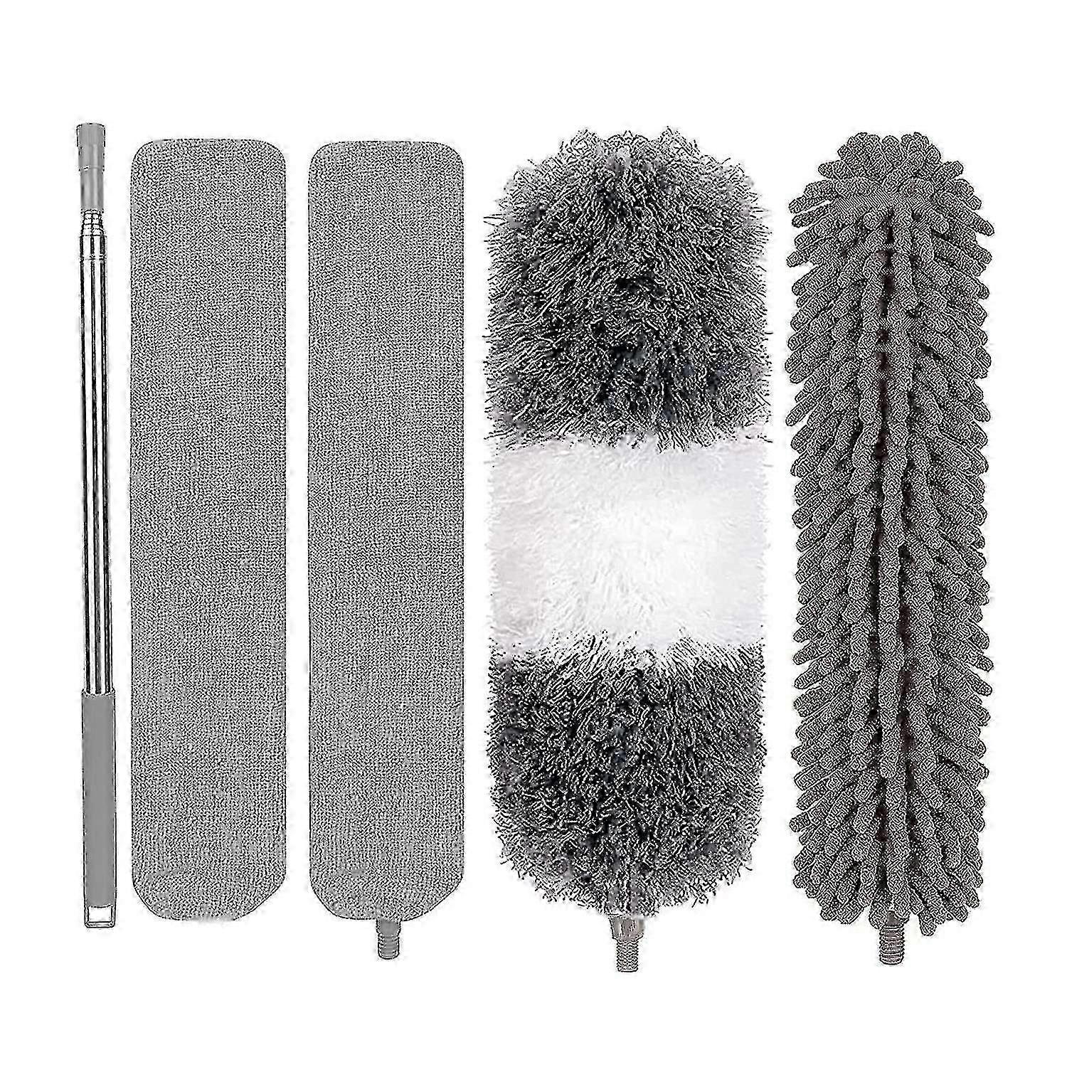 Microfiber Duster Set,cobweb Duster Cleaning Kit Bendable & Washable