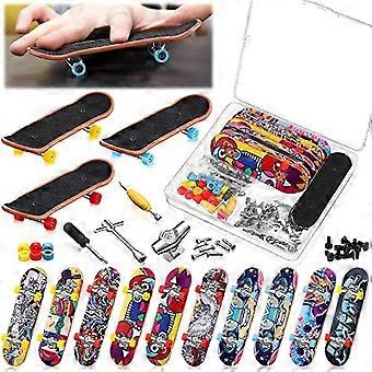 Kit per fingerboard fai-da-te, confezione da 10 pezzi con attrezzi e ruote, mini set per costruire skateboard per principianti ed esperti.