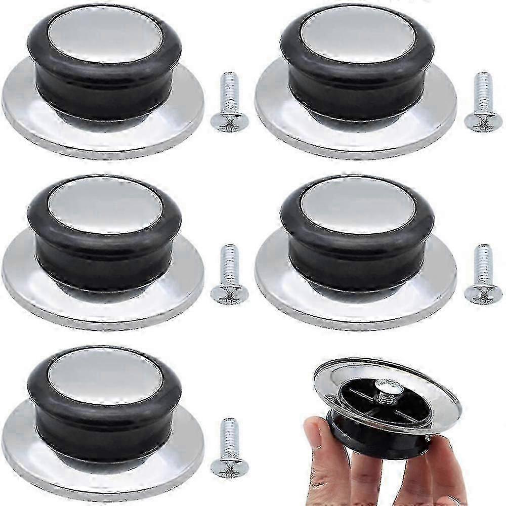 Heat Resistant Pot Lid Knobs 6-Piece Replacement compatible with Cookware Bakelite Stainless Steel