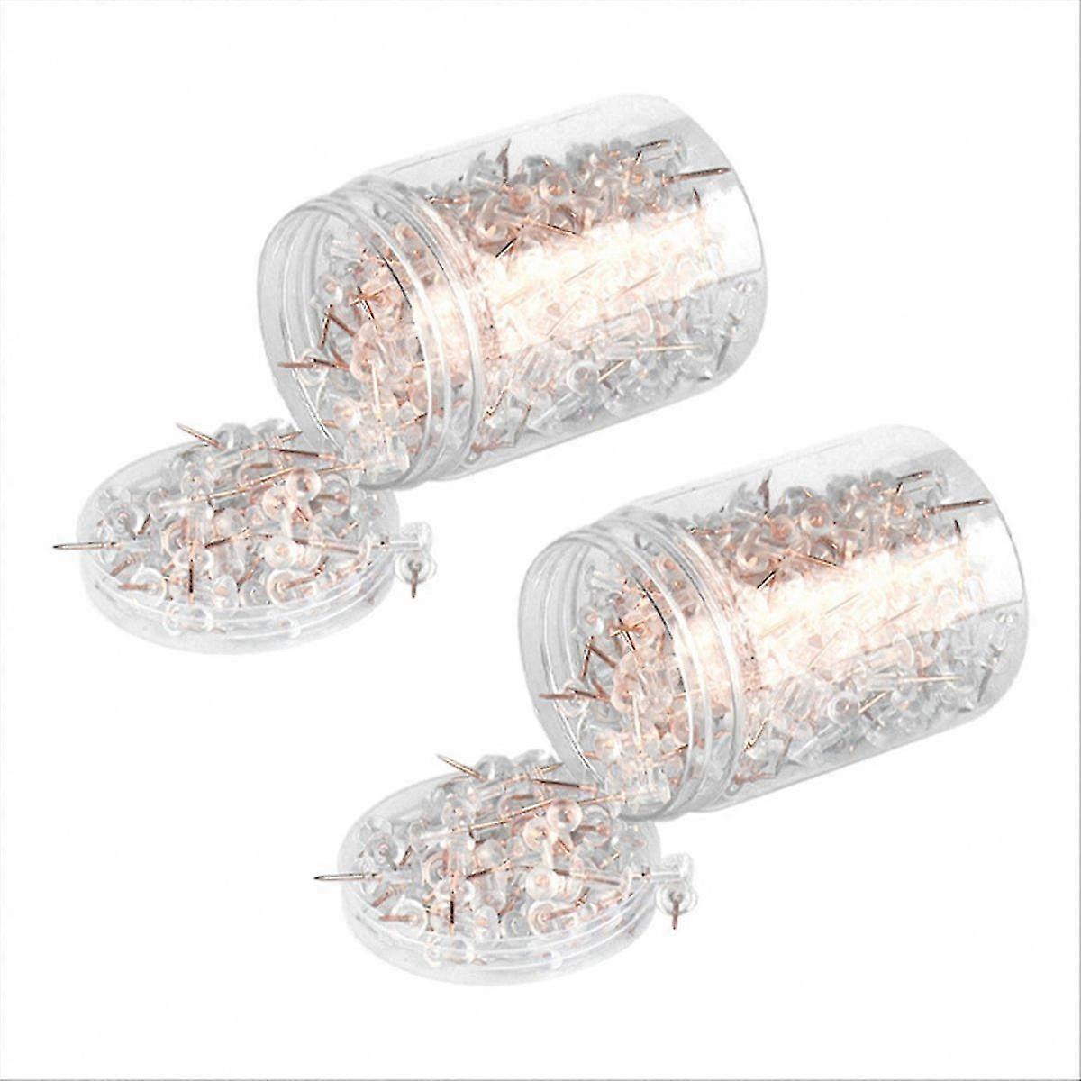 Map & Wall Display I-Shaped Plastic Cork-Base Thumbtacks - 2 Cans