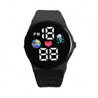 Orologio intelligente per bambini con display a LED, cinturino in silicone, ampio schermo rotondo, tempo preciso, design elegante ed ergonomico