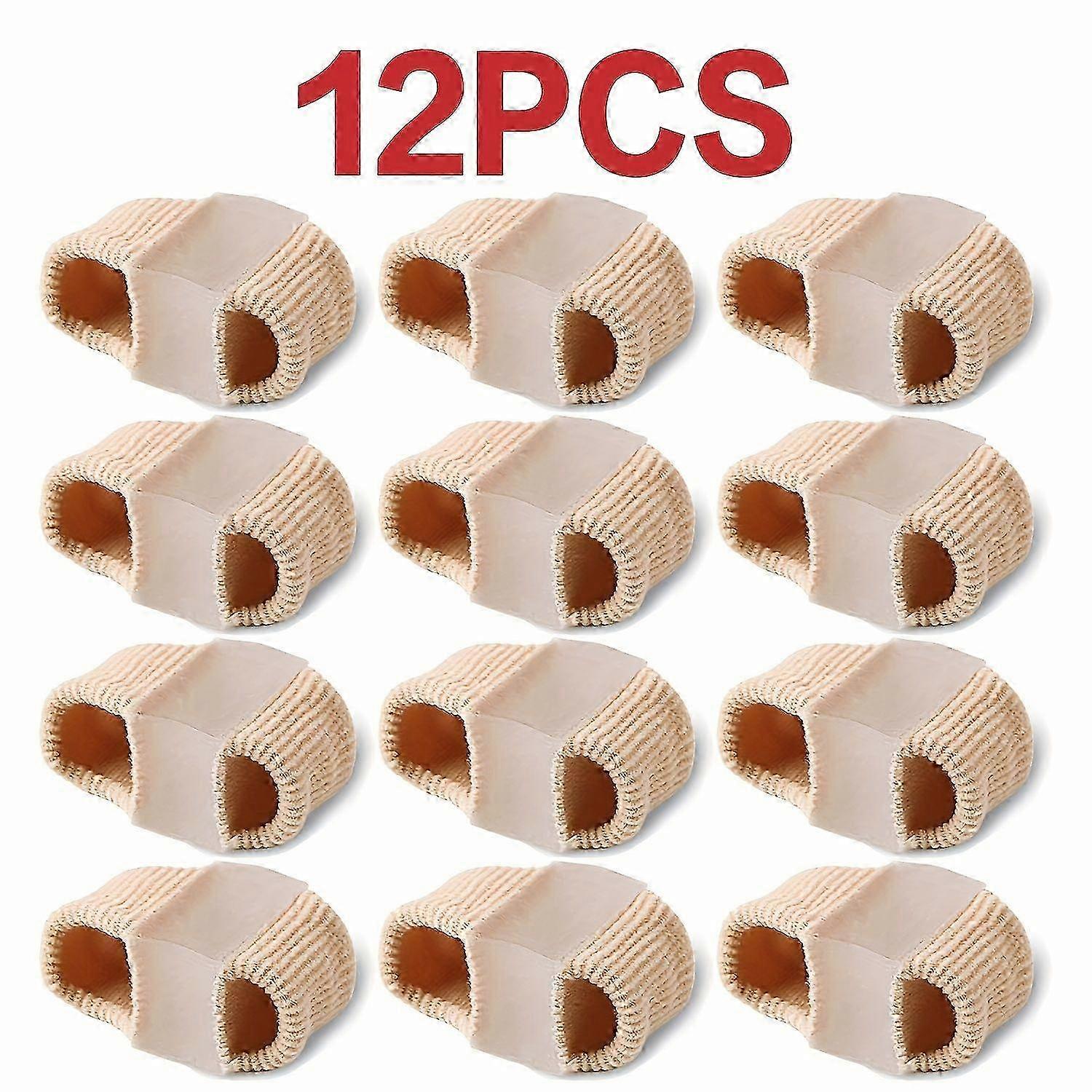 6 12pcs Gel Toe Separators Fabric Padding Dual Loop Silicone Spacers