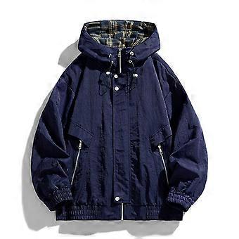 L-9XL Sportswear Herre Fritidsjakke Herre Løs Plus Trekantet Hettejakke