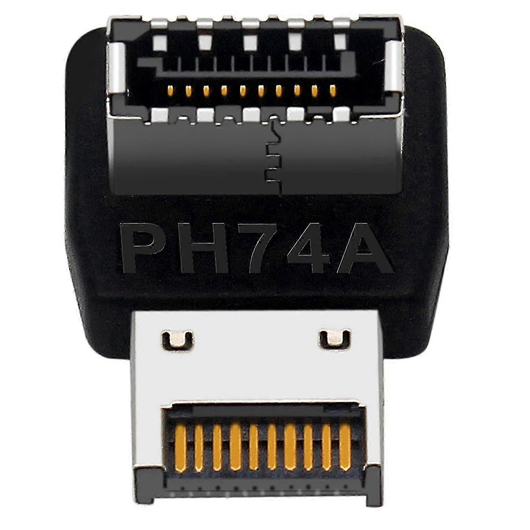 2X Computer Motherboard Type-E USB 3.1 Type-E Interface 90 Degree Steering Elbow Front Type-C Installed Adapter(PH74A) COS