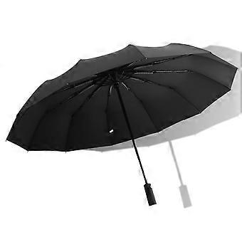 Compact Travel Umbrella Automatic Open Close Windproof Fiberglass Ribs Sun and Rain Resistant 10 Ribs