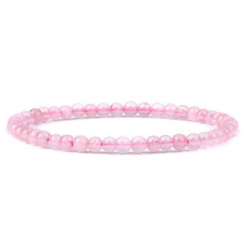 4pcs 4MM Rose Quartz Stretch Bracelets