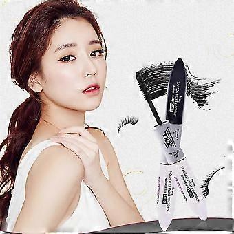 Double-Ended 3D Fiber Lash Mascara, Natural Long Curling Volume, Waterproof Smudge Proof Sweat Proof, Easy Removal, for Sensitive Skin, 16.3cm, 1 Pack