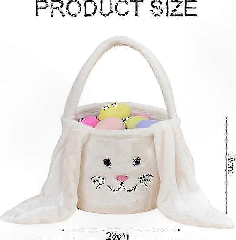 White Rabbit Plush Easter Basket