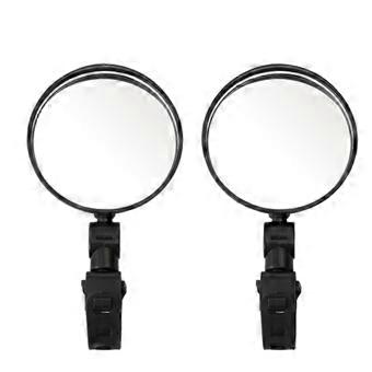 2 Piece Bike Rear View Mirror for Handlebar Multifunctional Scratch Proof Mirror for Electric Vehicle Bike-lsy