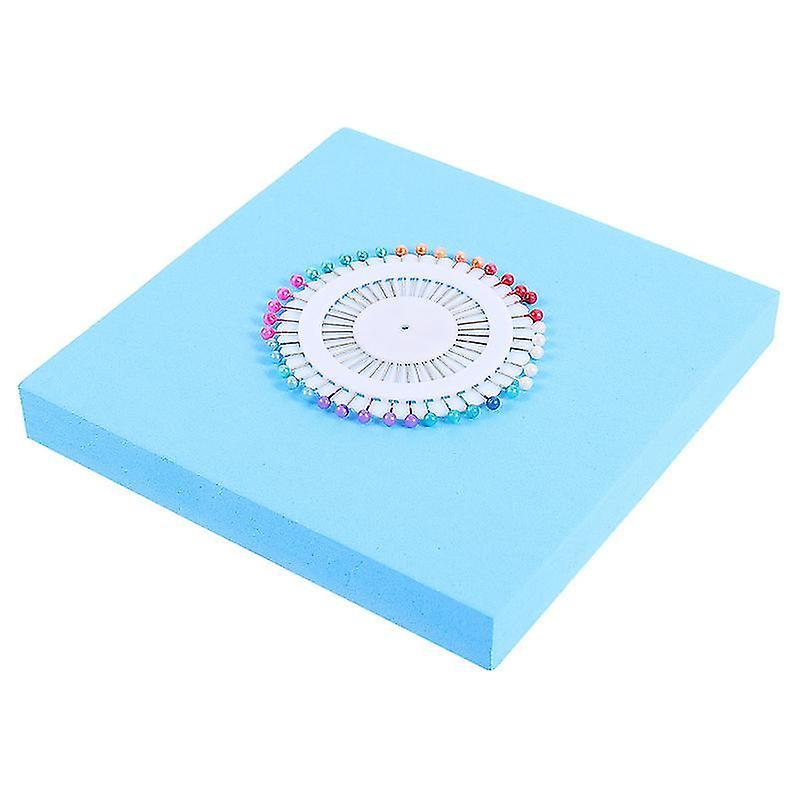 15X15cm Blue Weaving Shuttles 1 Set Kumihimo Beading Plate With Pin Square Handicraft Bracelet Knitt