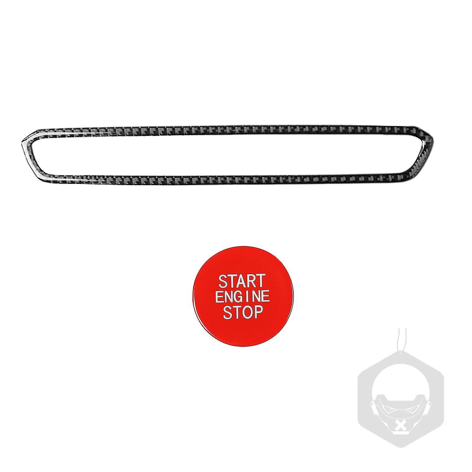 Start Stop Switch Carbon Fiber Modification Durable Accurate Dimension Start Stop Switch Volume Key Decoration For Bmw G20 G05 G06 G07 G14 G29 