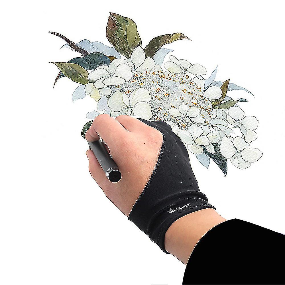 Huion Gl200 δύο δακτύλων ελεύθερο μέγεθος γάντι σχεδίασης ελαφρύ sweatproof γάντι καλλιτέχνη για huion γραφικών δισκίο γραφικών οθόνη