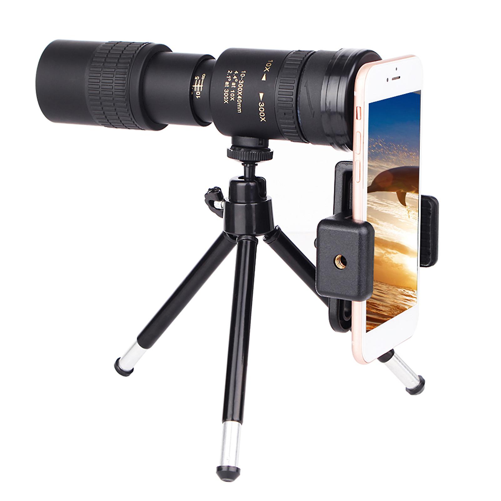 Prism Monocular Telescope Spotting Scope With Smartphone Holder And Tripod