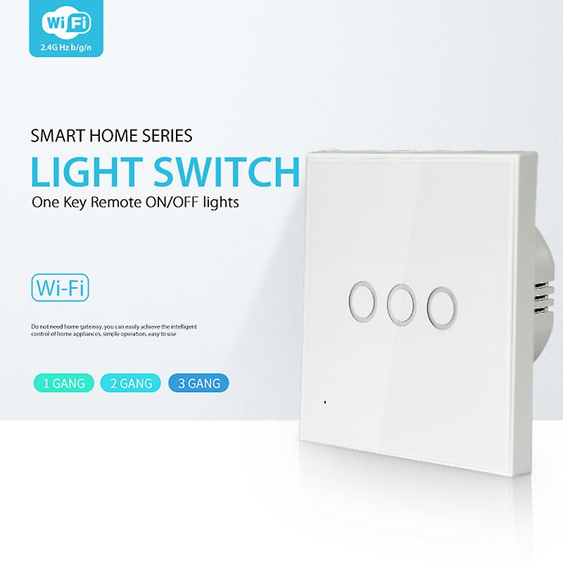 Intelligent Wireless EU Switch 2Gang Touches Sensitive Switch for Smart Home