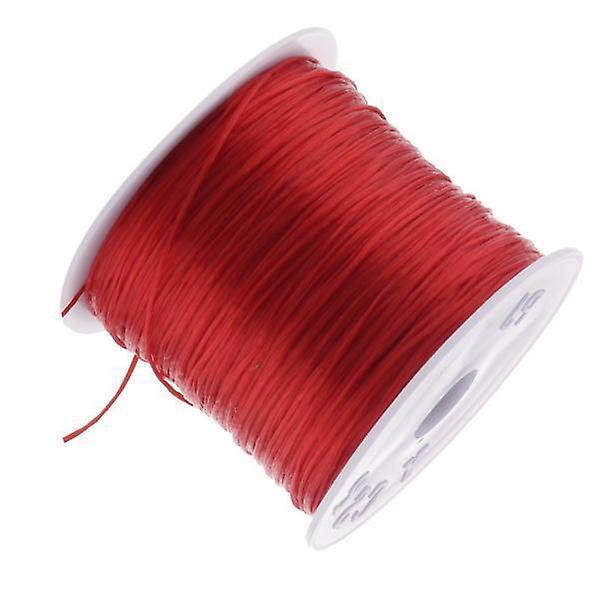 3x1 Roll Elastic Cord Stretchy String Thread 50 Meters for Jewelry DIY Red
