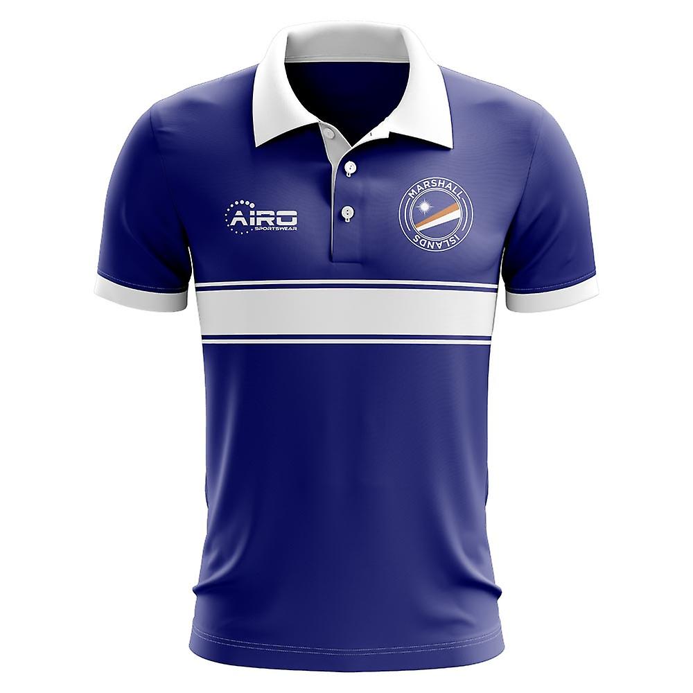 Marshall Islands Concept 条纹 Polo 衫(蓝色)