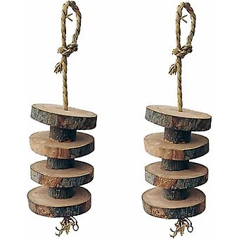 2PCS hamsteri kani purulelut, luonnollinen omenapuu purutikut rulla hampaiden hoito molaarinen lelu kaneille, hamstereille, chinchilloille, marsuille 20cm