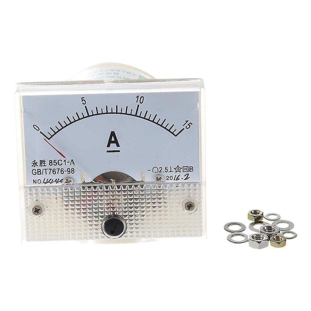 85c1 Dc 0-15a Rectangle Analog Panel Ammeter Gauge