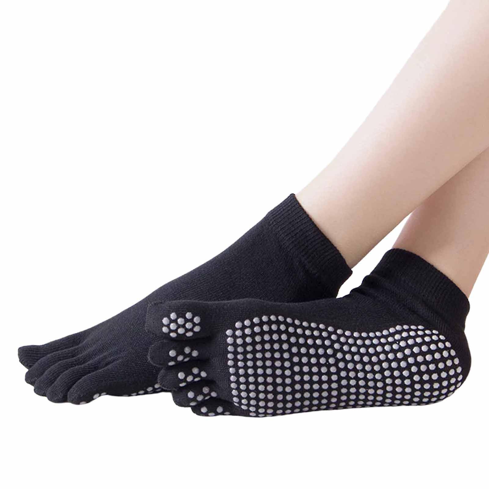 Five Toe Yoga Socks For Pilates Comfortable Full Toe Non Slip Sticky Grip Socks For Home Hospital