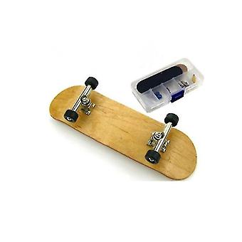 Skateboard con mini lega professionale, mazzo completo in acero in legno e scatola, allevia lo stress, gif per bambini