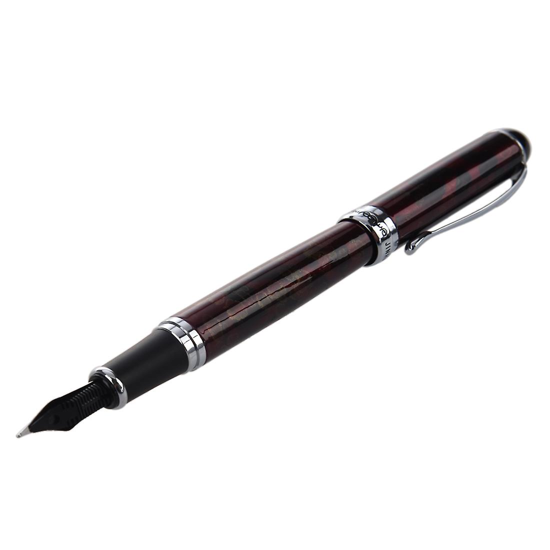X750 Deep Red Pen Medium Fine Nib Ink Fountain Pen Office Business