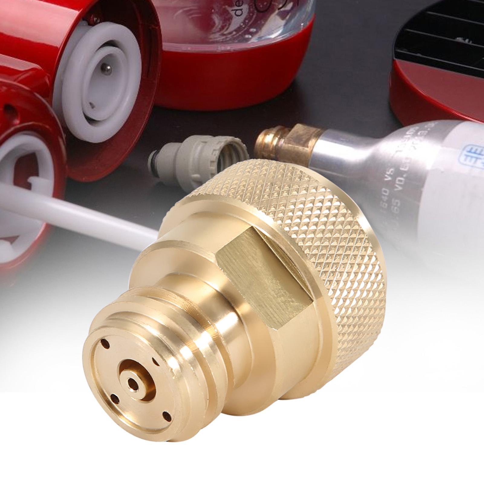 2 Colors Brass CO2 Adapter Replace Tank Canister Conversion,Brass Conversion Adapter(golden)