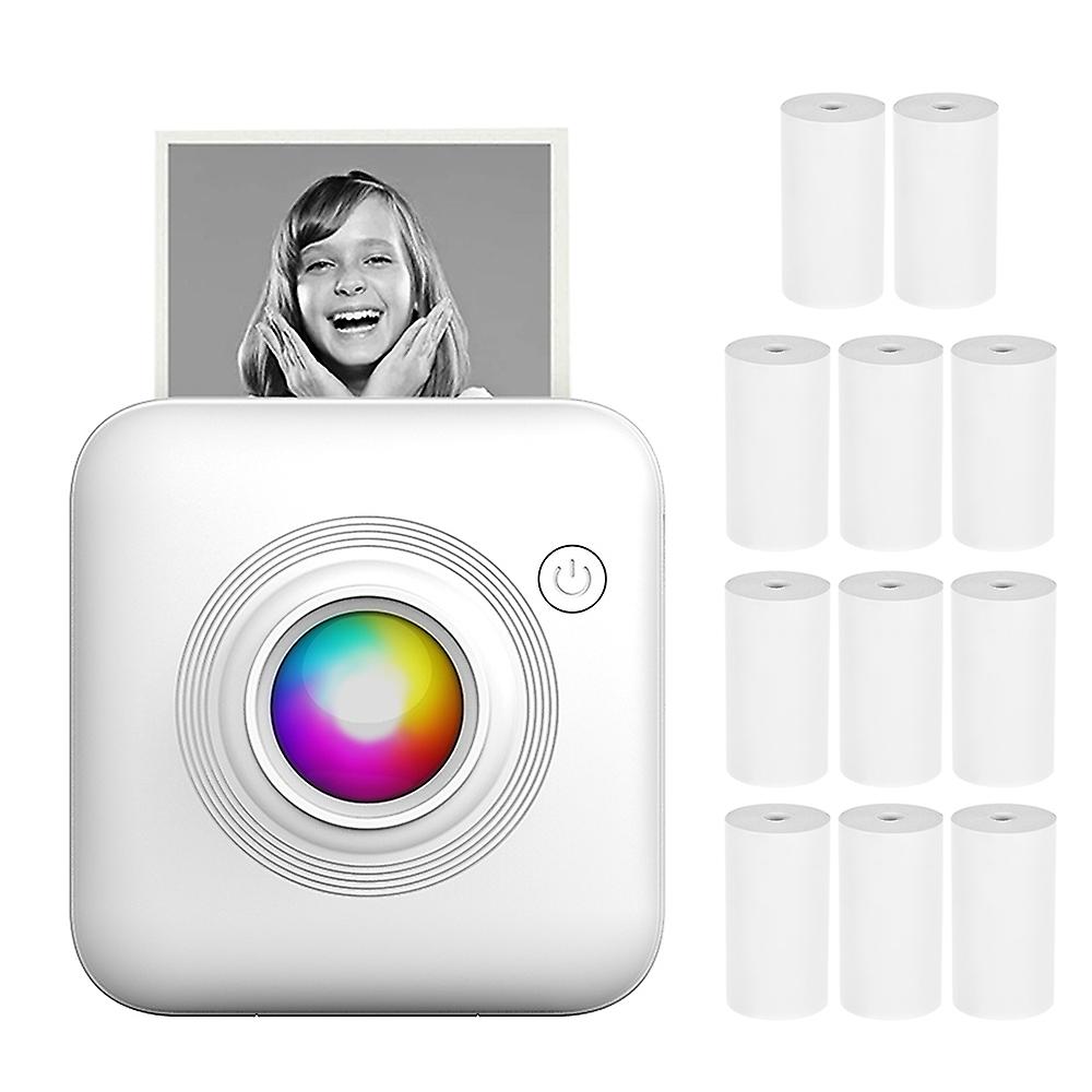 Mini Pocket Printer Portable 58mm Thermal Printer Machine Wireless BT Connection for Picture Label D