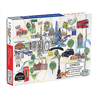 Londen plattegrond puzzel van 1000 stukjes - Galison