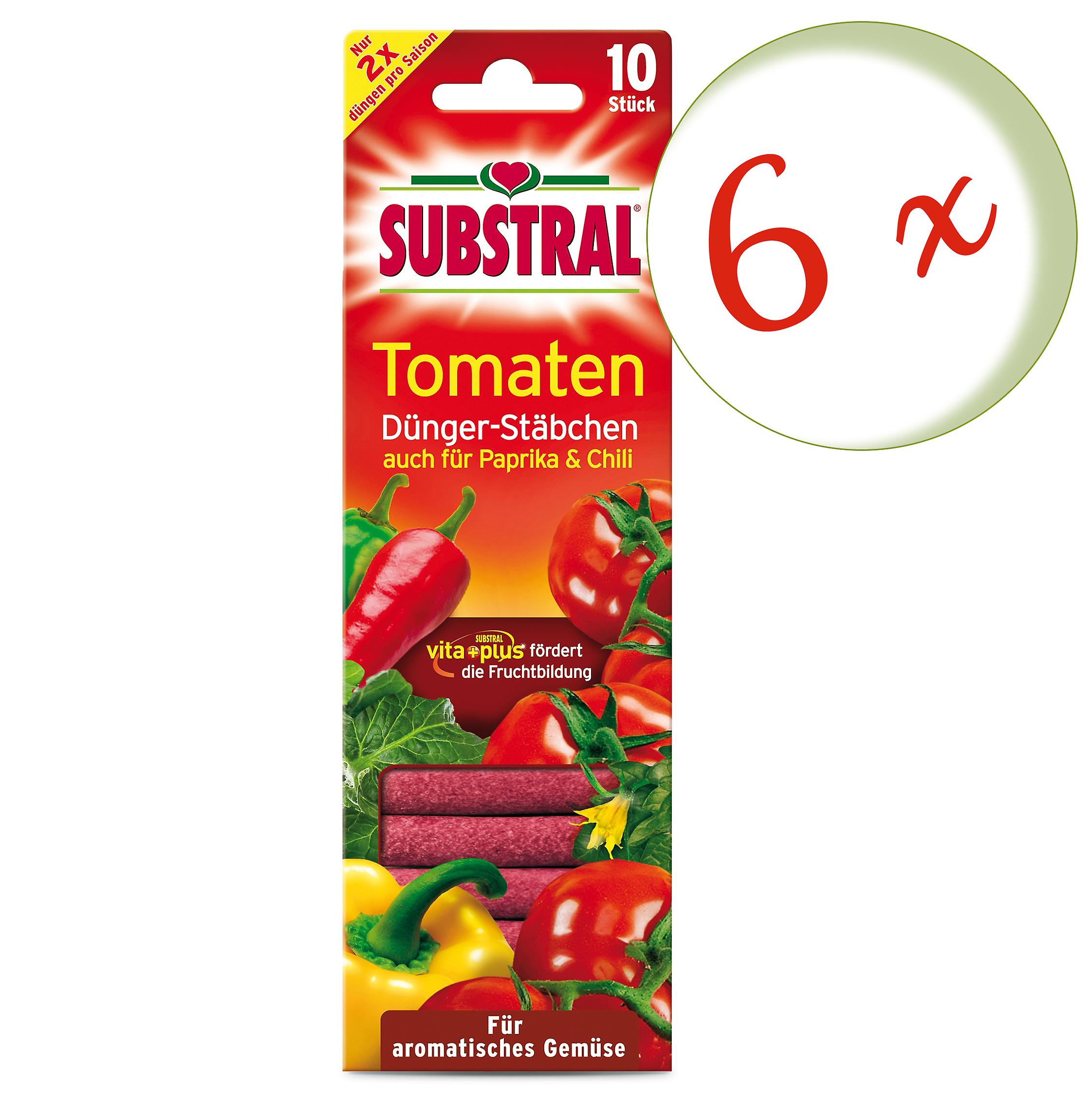 6 x SUBSTRAL® Tomato Fertiliser Sticks, 10 pieces