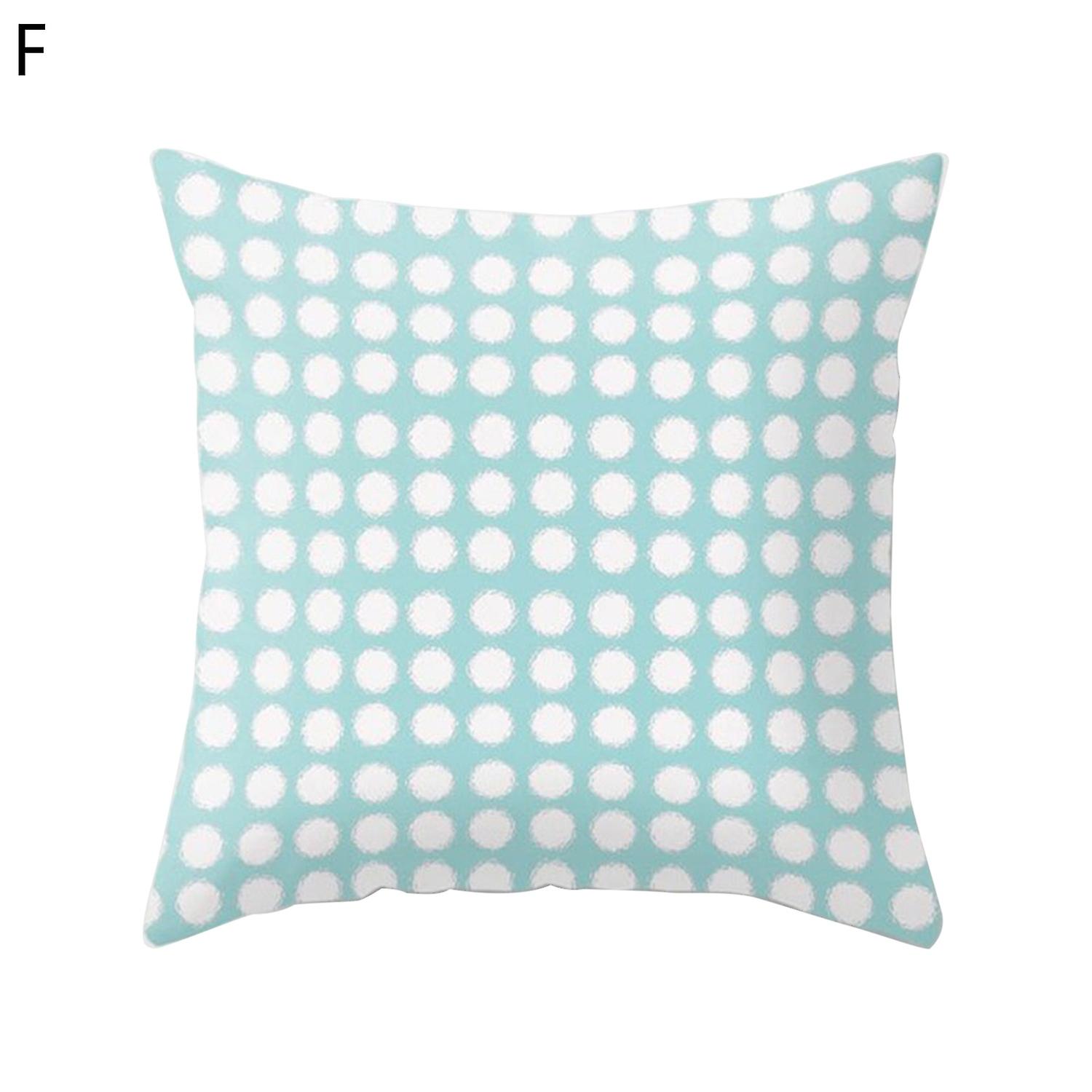 Roadoor Cushion Throw Case Soft Touch Invisible Zipper Polyester Peach Skin Geometric Printed Pillow