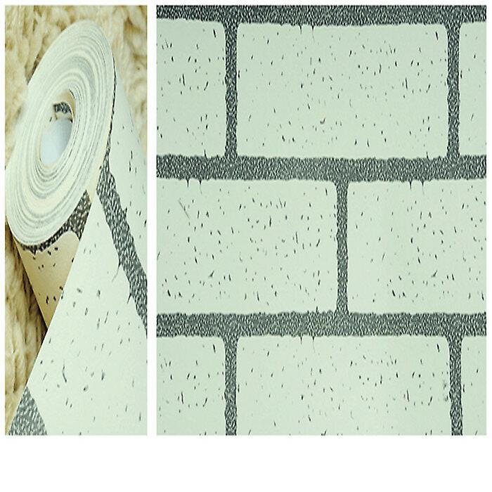 10M Vintage 3d Effect Natural Embossed Stack Stone Brick Tile Vinyl Wallpaper Home Wall Decor
