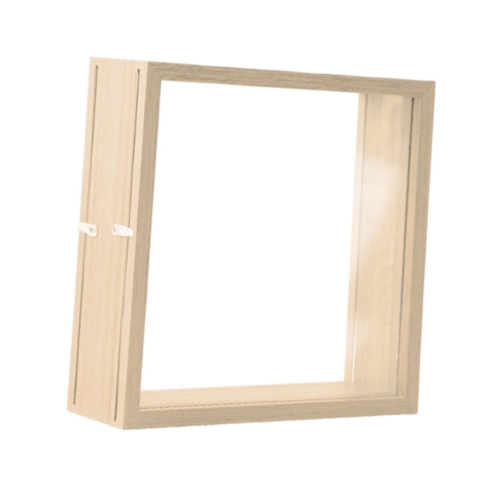 Shadow Box Frame,Wooden Dried Flower Photo Frame Tabletop Clear Dried Flower Display Floating Photo Frame for Awards Keepsake