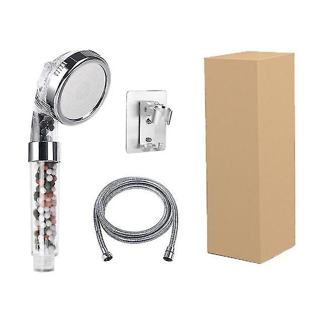 High-pressure shower head with filter - 6 adjustable spray modes - Rain shower head with anti-limest