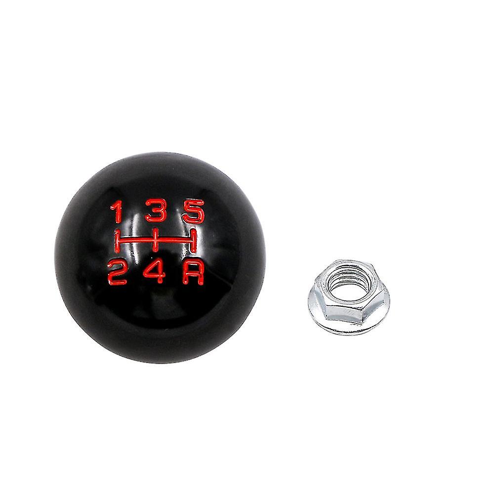 5 6 Lever Speed Manual Shift Knob Gear Head Aluminum Round Ball Shape M10x1.5 Thread For Honda Civic