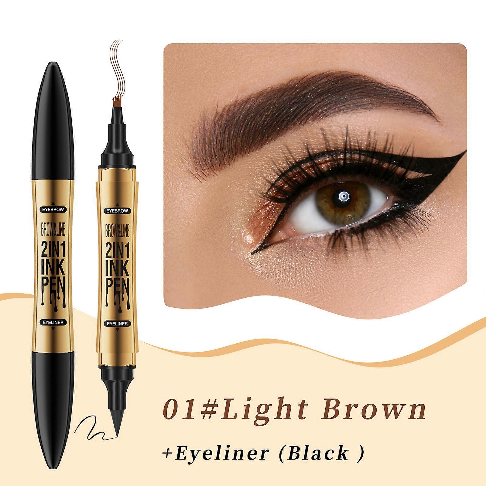 Microblading Eyebrow Tattoo Pen – Long Lasting Waterproof 3D Fork Eyebrow Pencil – 5 Shades