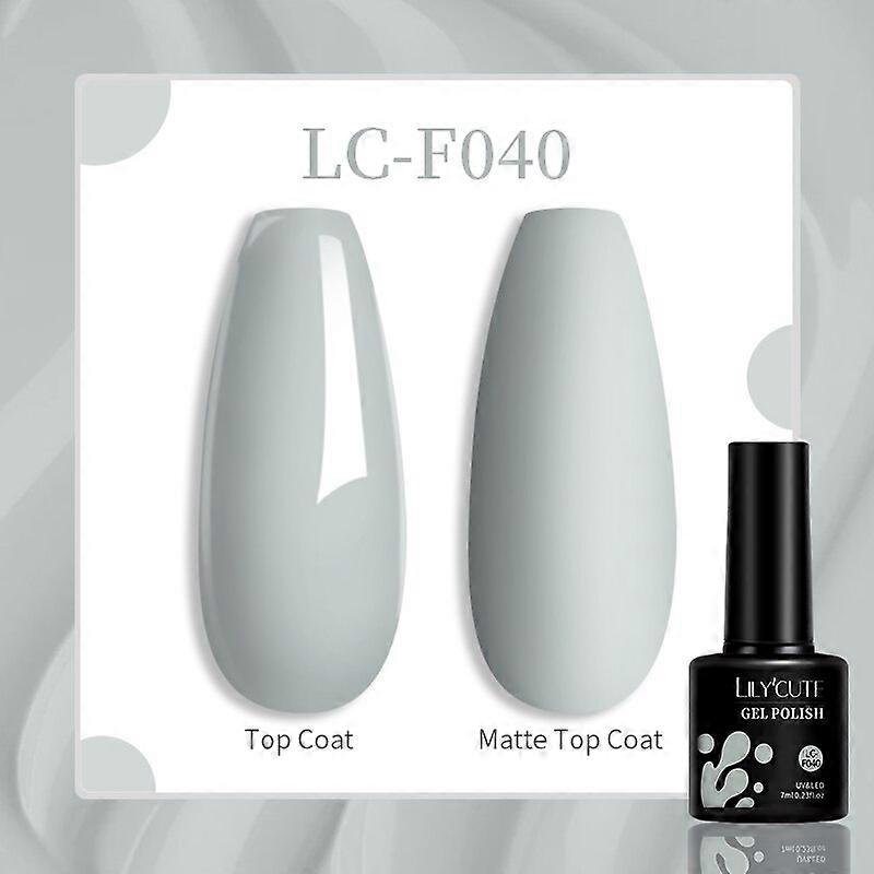 7ml Eggshell Gold Glitter Gel Nail Polish Quail Egg Effect Transparent Top Coat Semi Permanent Soak Off UV GelLC-F040