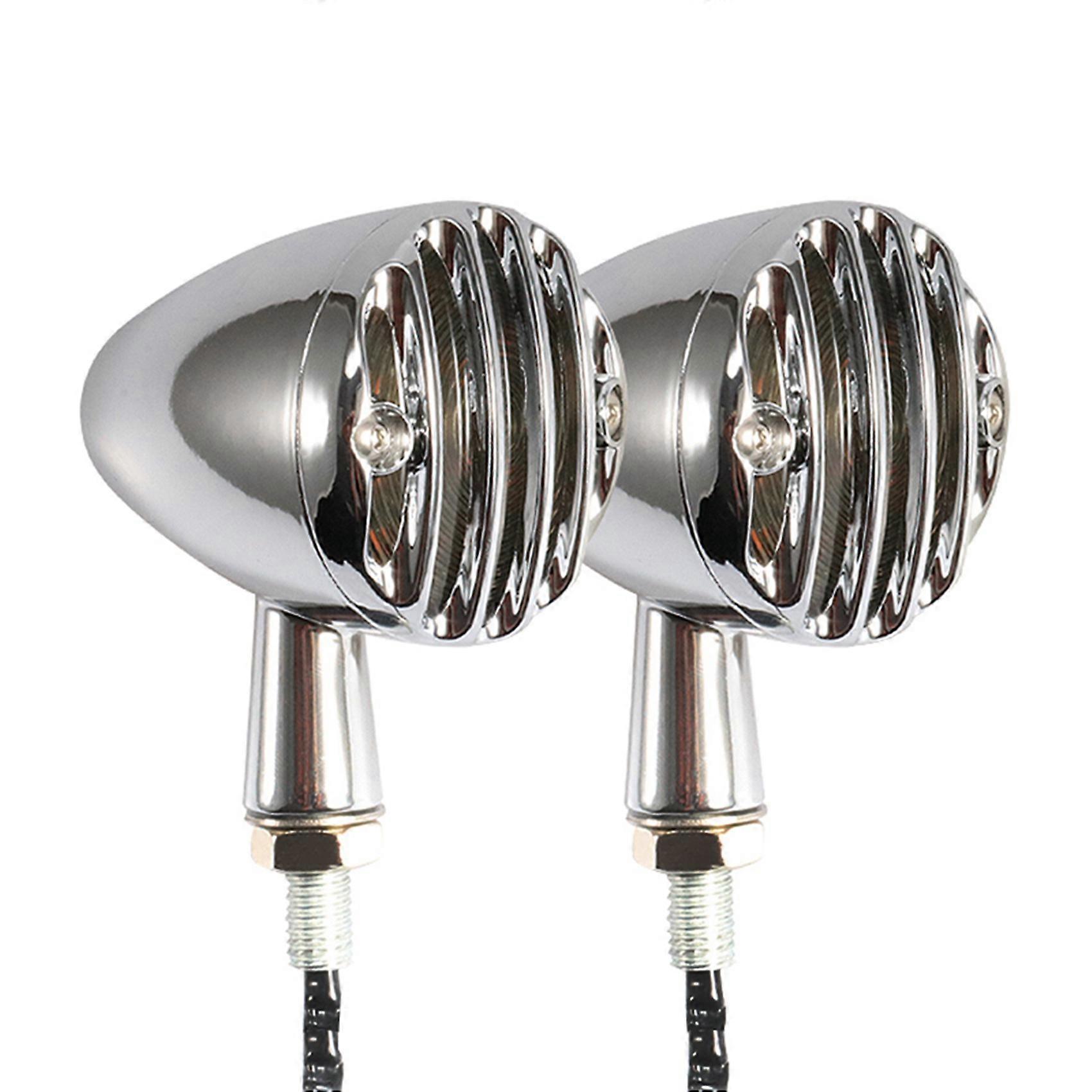 10Mm Motorcycle LED Turn Signal- Blinker Indicator Light Daytime Running Lamp Tail Lights Universal