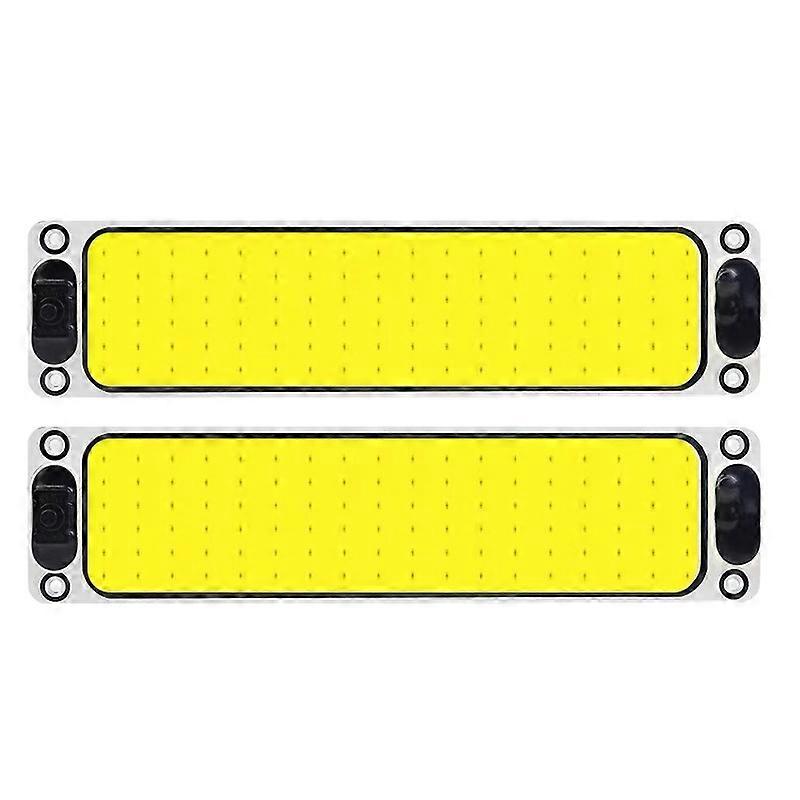 2Pcs White Cob 108 LED 12V 24V Roof Ceiling Interior Wired Lamp Panel Dome Lamp Auto Car Interior R