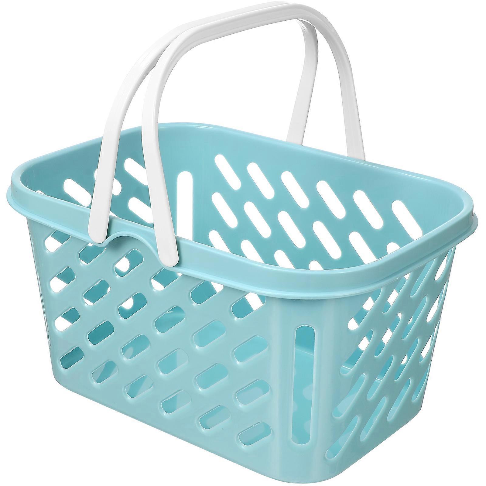 Small Shopping Basket for Kids Plastic Grocery Basket with Handle Toy Storage Container Party Favor