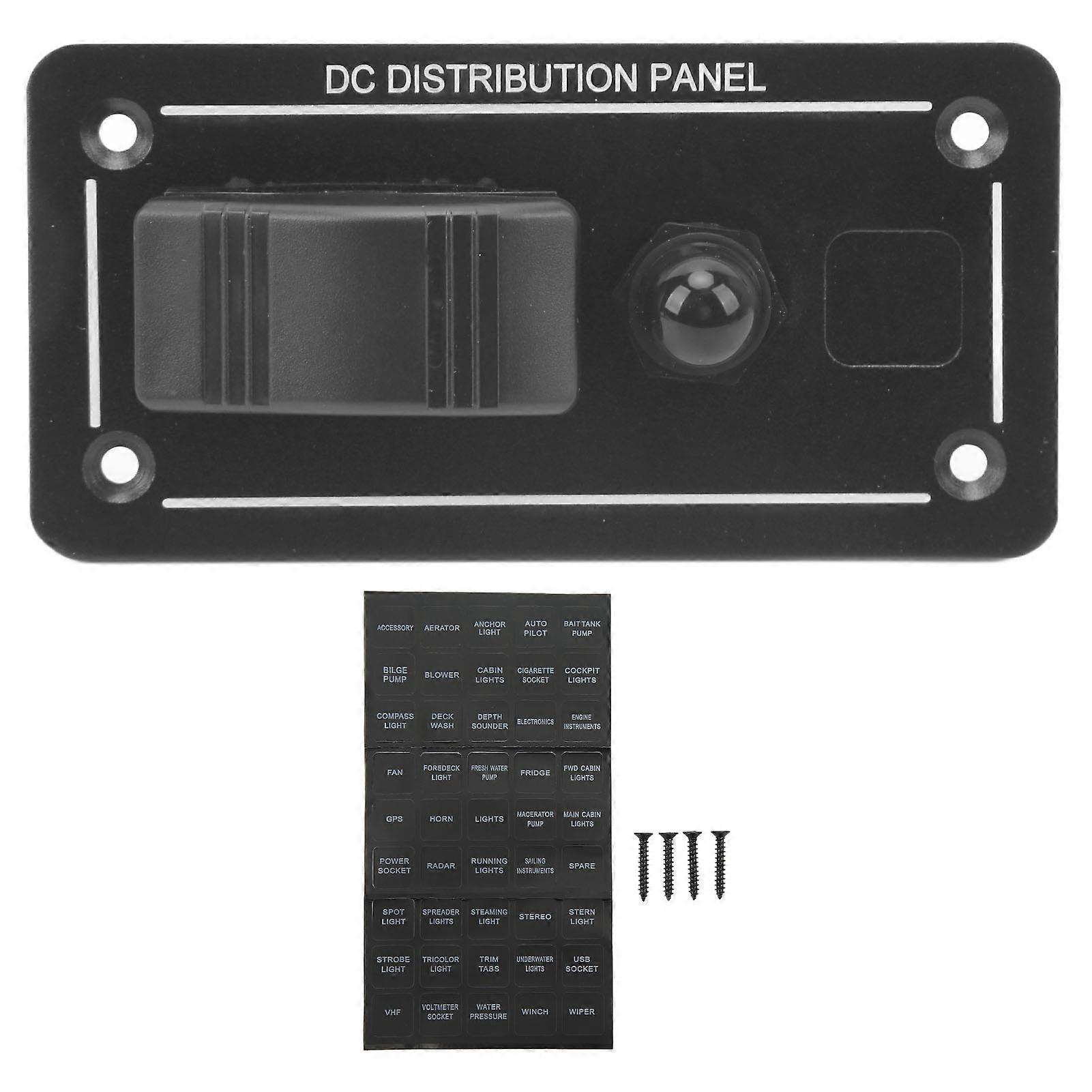 Panel de interruptor de palanca 12 ?24V encendido y apagado Indicador LED rojo de aluminio para automóvil, automóvil, camión, motocicleta, RV, UTV YEMAA