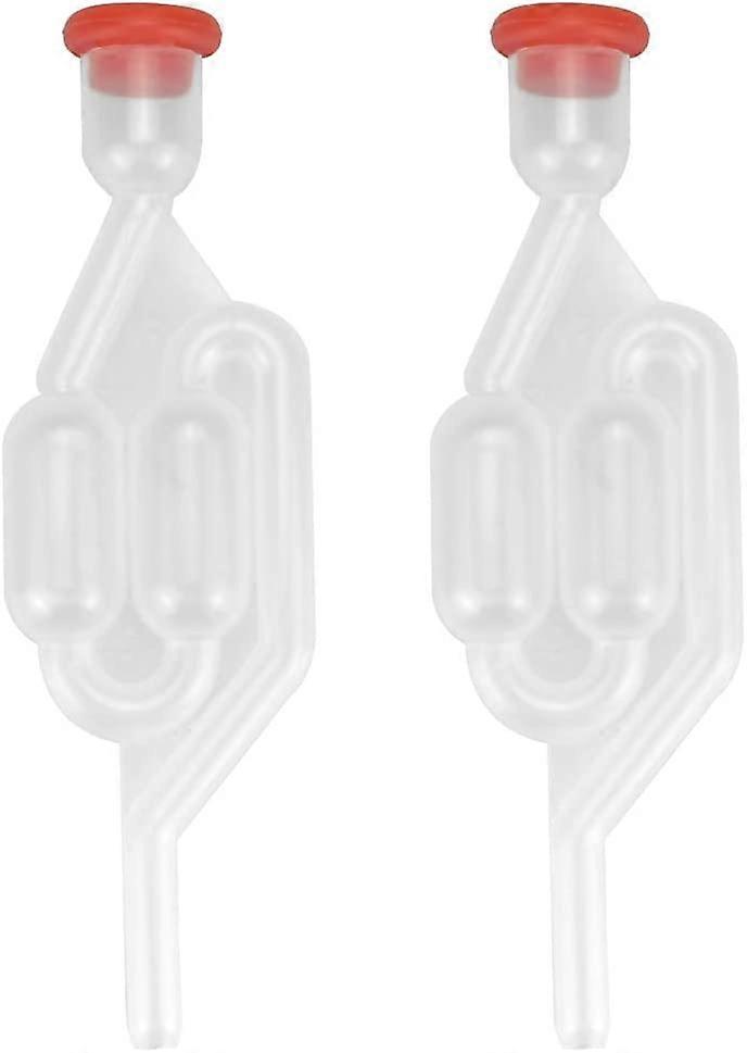2Pcs Fermentation Lock Fermentation Airlock S-Shape Air Lock Transparent Wine Airlock Beer