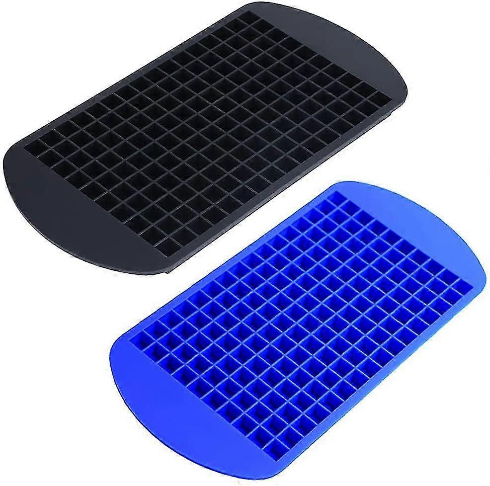 2pcs Ice Cube Tray 160 Grids Square Shape Silicone Mini Ice Cubes Tray