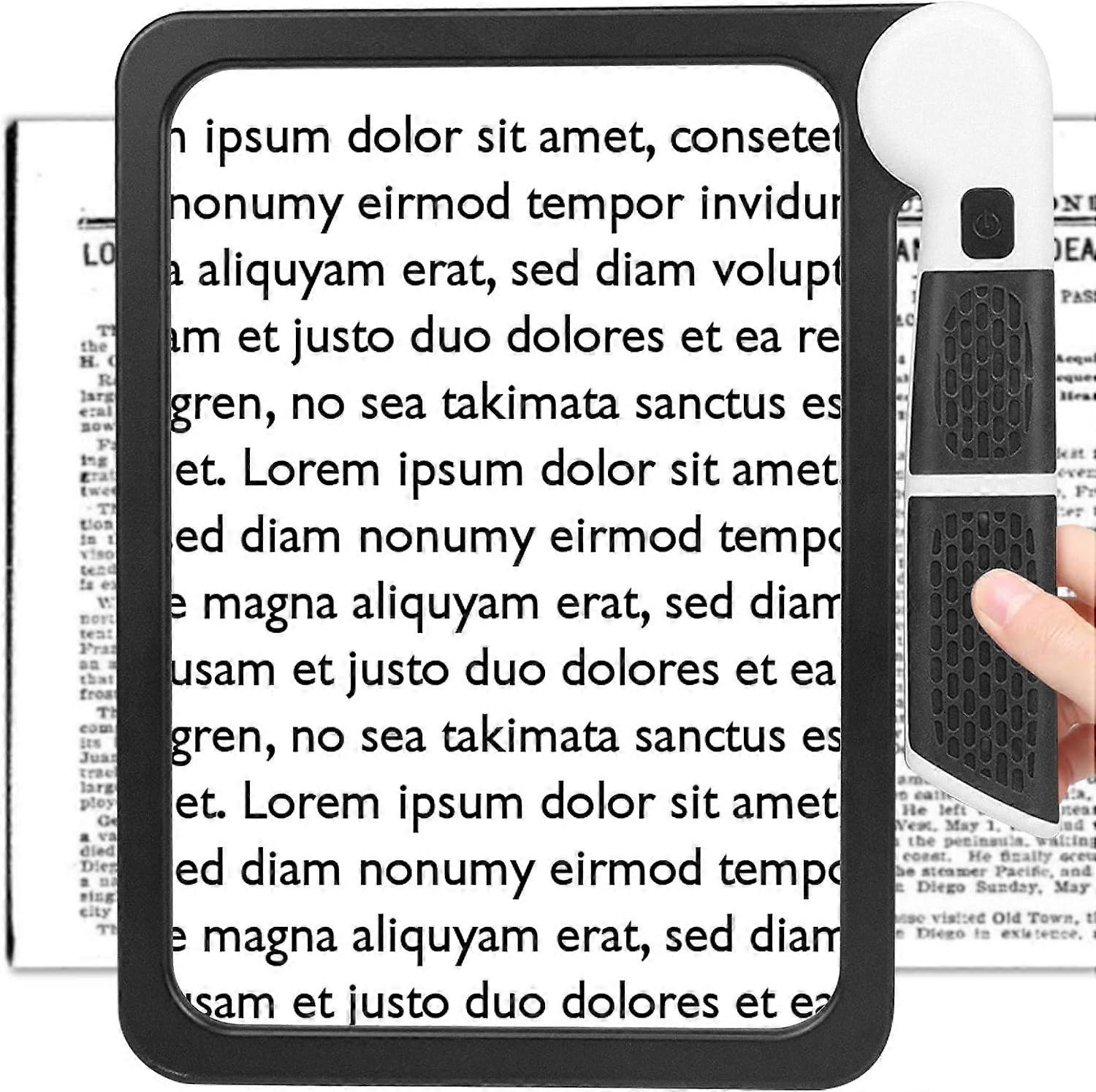 Magnifying Glass with Light for Reading- 3X Reading Magnifier 48 LEDs 3 Lighting Modes Foldable Handheld Page Magnifier for Senior Kids