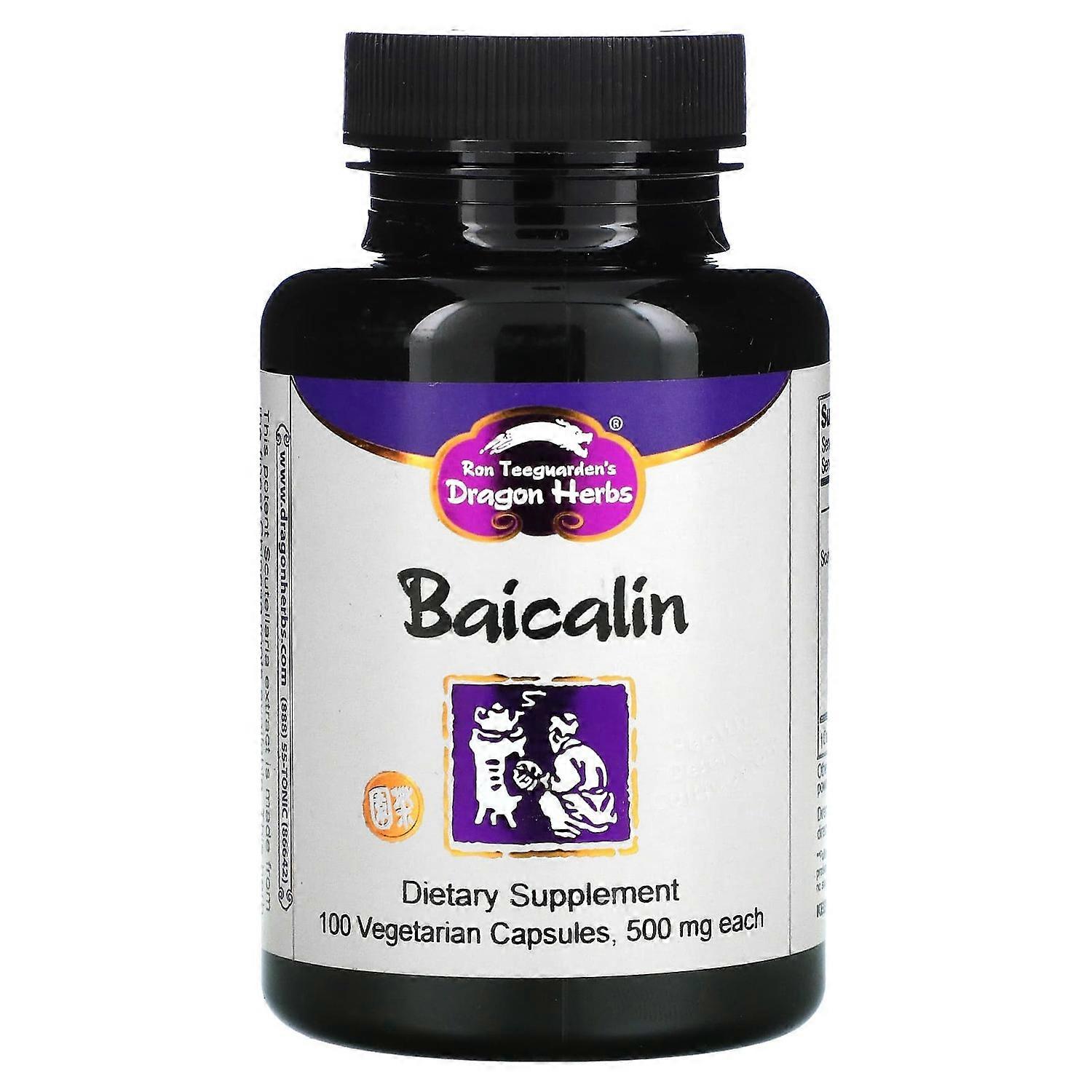 Dragon Herbs, Baicalin, 500 mg, 100 Vegetarian Capsules