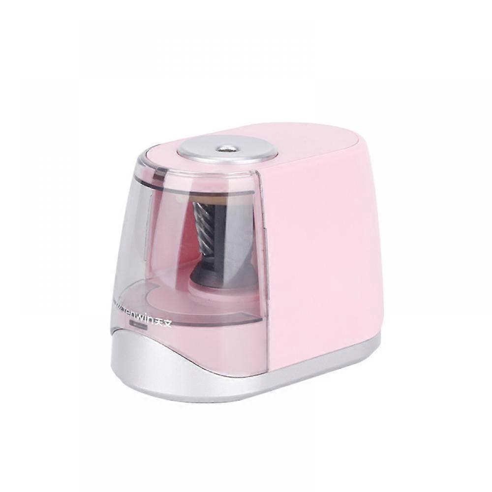 Wekity Electric Pencil Sharpener, Heavy-Duty Battery Operated Pencil Sharpener for School Classroom Office, Auto Stop for No.2/Colored Pencils(Pink)